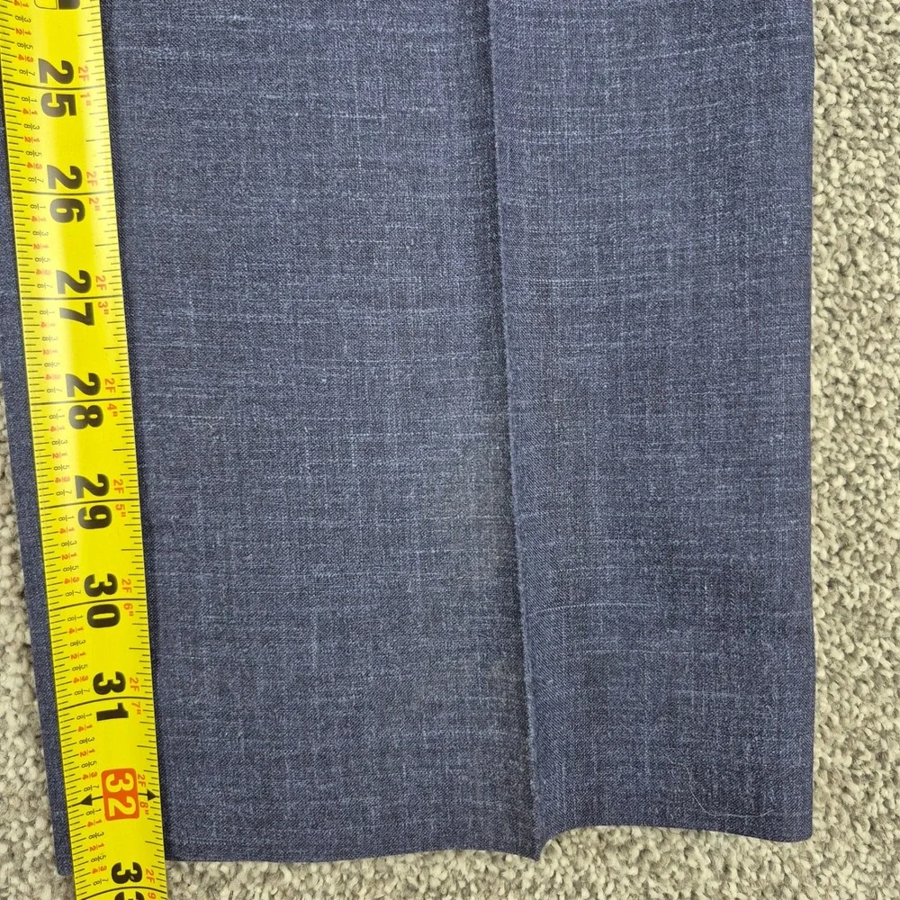 Banana Republic Dress Pants Mens 36x34 Blue Wool Silk Linen Vitale Barberis